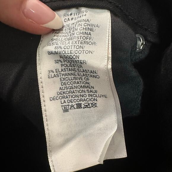 TRUE RELIGION Women's Jennie Mid Rise Curvy Skinny Pants Size 33 In Black - Picture 12 of 13